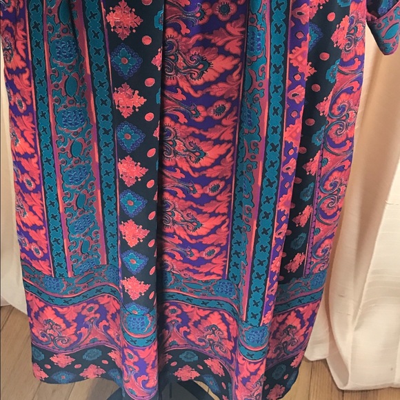 Vintage print dress sz 8-10 - Picture 2 of 6